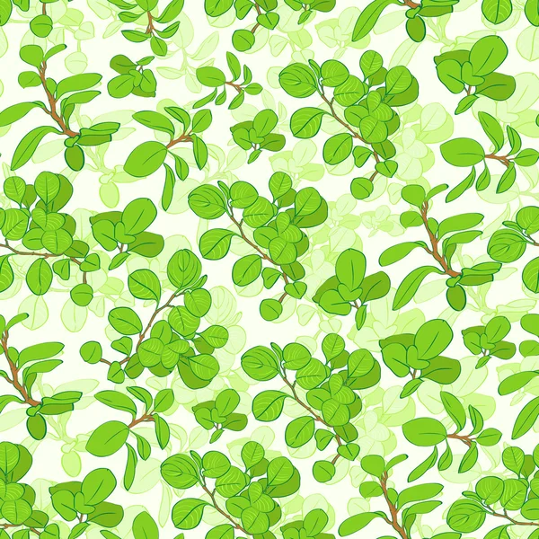 Modèle de feuilles d'arbre sans couture — Image vectorielle