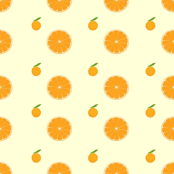 Citrusfruktskivor sömlöst mönster — Stock vektor