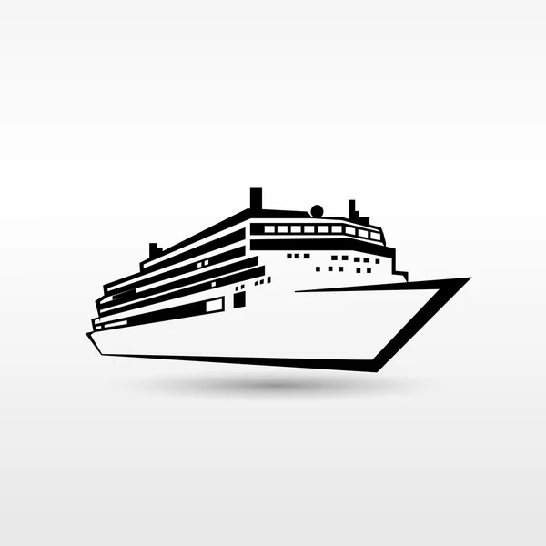Logo del barco de crucero — Vector de stock