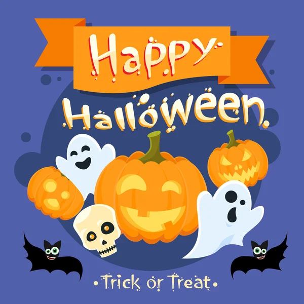 Fröhliches halloween banner i — Stockvektor