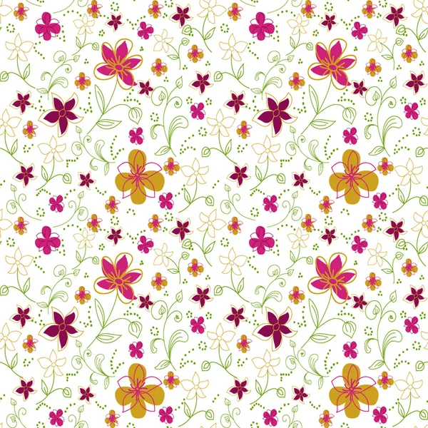 Fleurs motif coloré — Image vectorielle