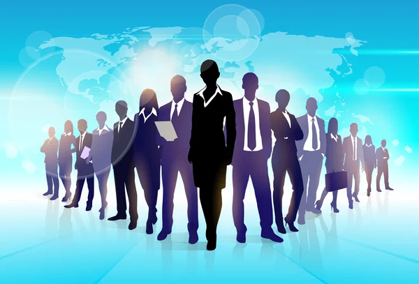 Silhouettes de groupe BusinessPeople — Image vectorielle