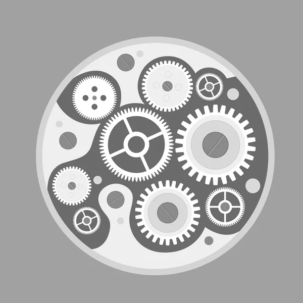 Kogge wiel mechanische Detail — Stockvector