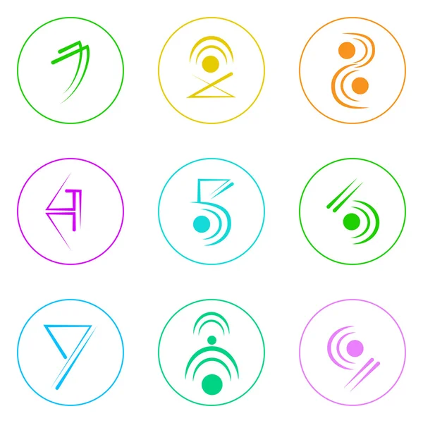 Conjunto de iconos de logotipo abstracto — Vector de stock
