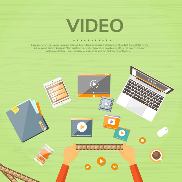 Video Editor Workplace Royalty Free Stock Illustrations