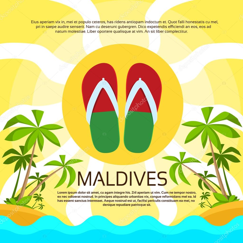 Flip-flops on Maldives Island