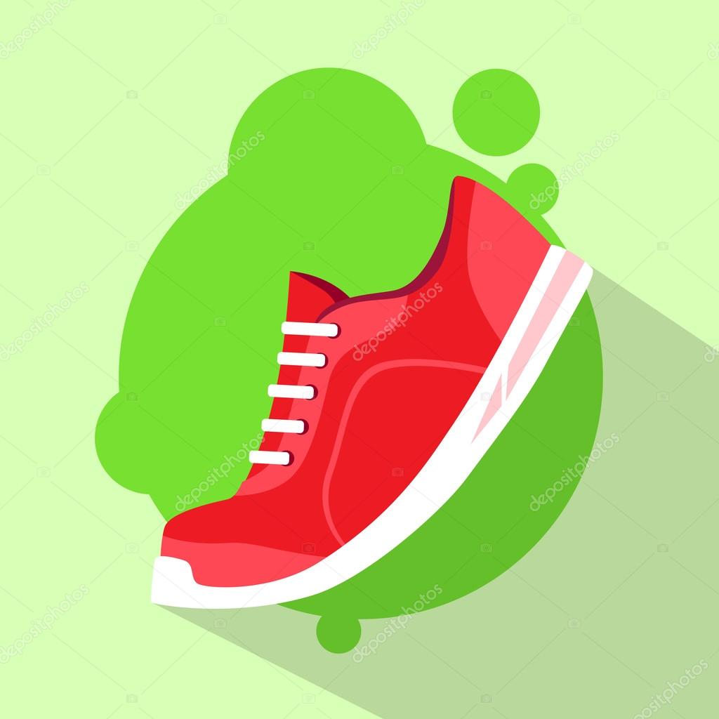 Sport Running Sneaker Flat Icon