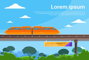 Monorail Train and  Sky clipart
