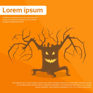 Halloween korkunç ağaç