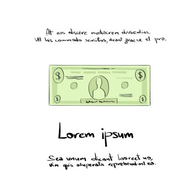 Doları banknot para birimi simgesi