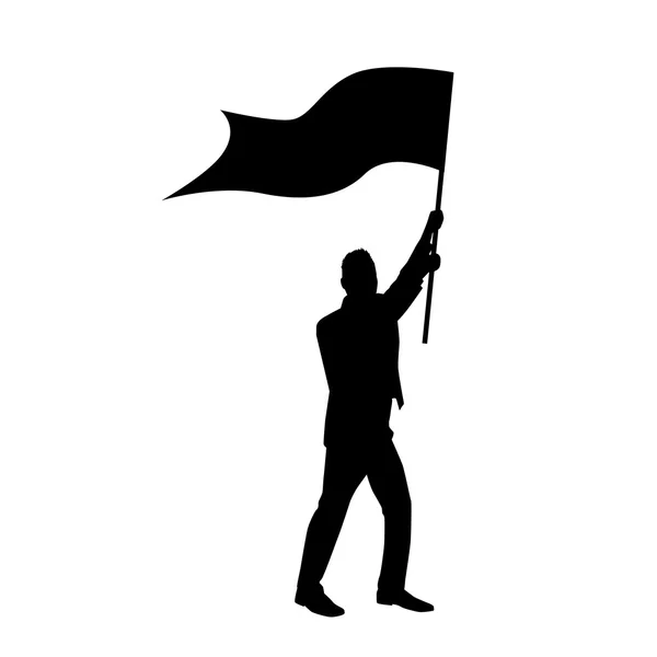 Διαμαρτυρία άνθρωπος σιλουέτα — Διανυσματικό Αρχείο