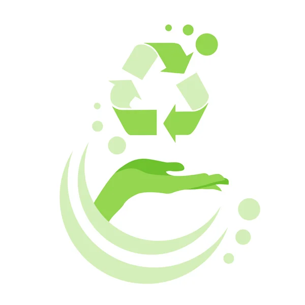 Recyklingu znak Logo — Wektor stockowy