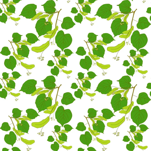 Tilleul arbre feuilles modèle — Image vectorielle