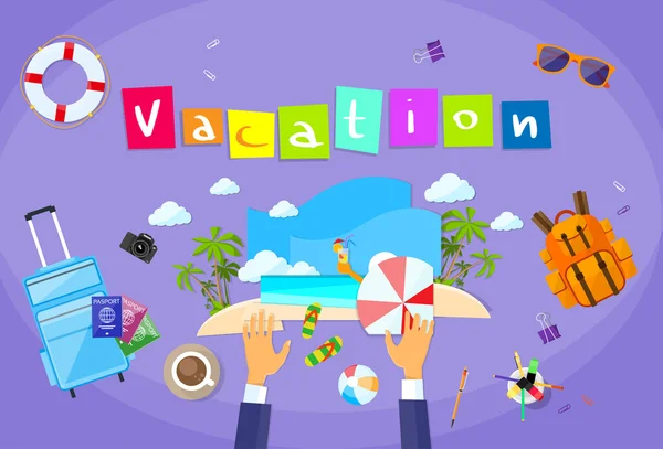 Vakantie en zakenman Set — Stockvector