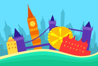 Soyut manzarası London City