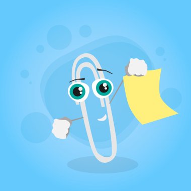 Paperclip Holding Sticker