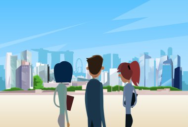 İş adamları takım Singapur City