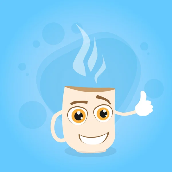 Personagem de desenhos animados café copo — Vetor de Stock