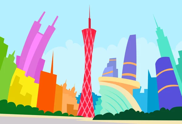 Résumé Guangzhou, Chine — Image vectorielle