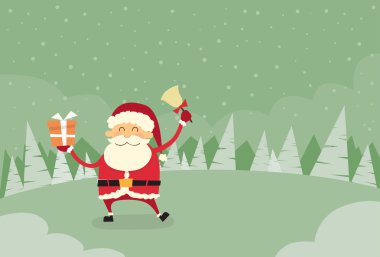 Noel Baba bell ve hediye holding