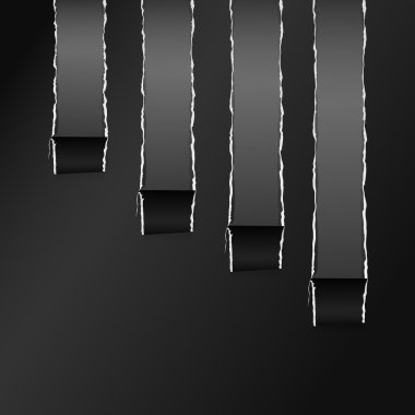 Kağıt sarılı yırtılmış kara kavisli