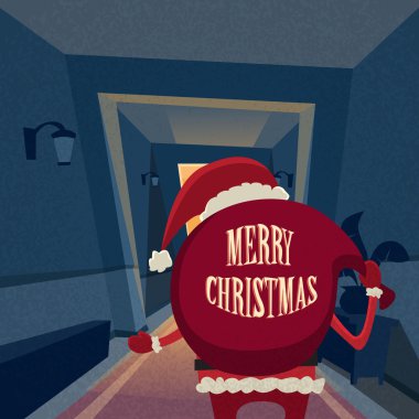 Noel Baba hediye paketi ile
