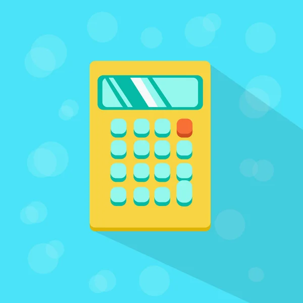 Mathematics Calculator Flat Icon — Stock Vector