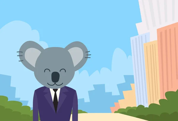 Miś Koala w biznesmen komplet — Wektor stockowy