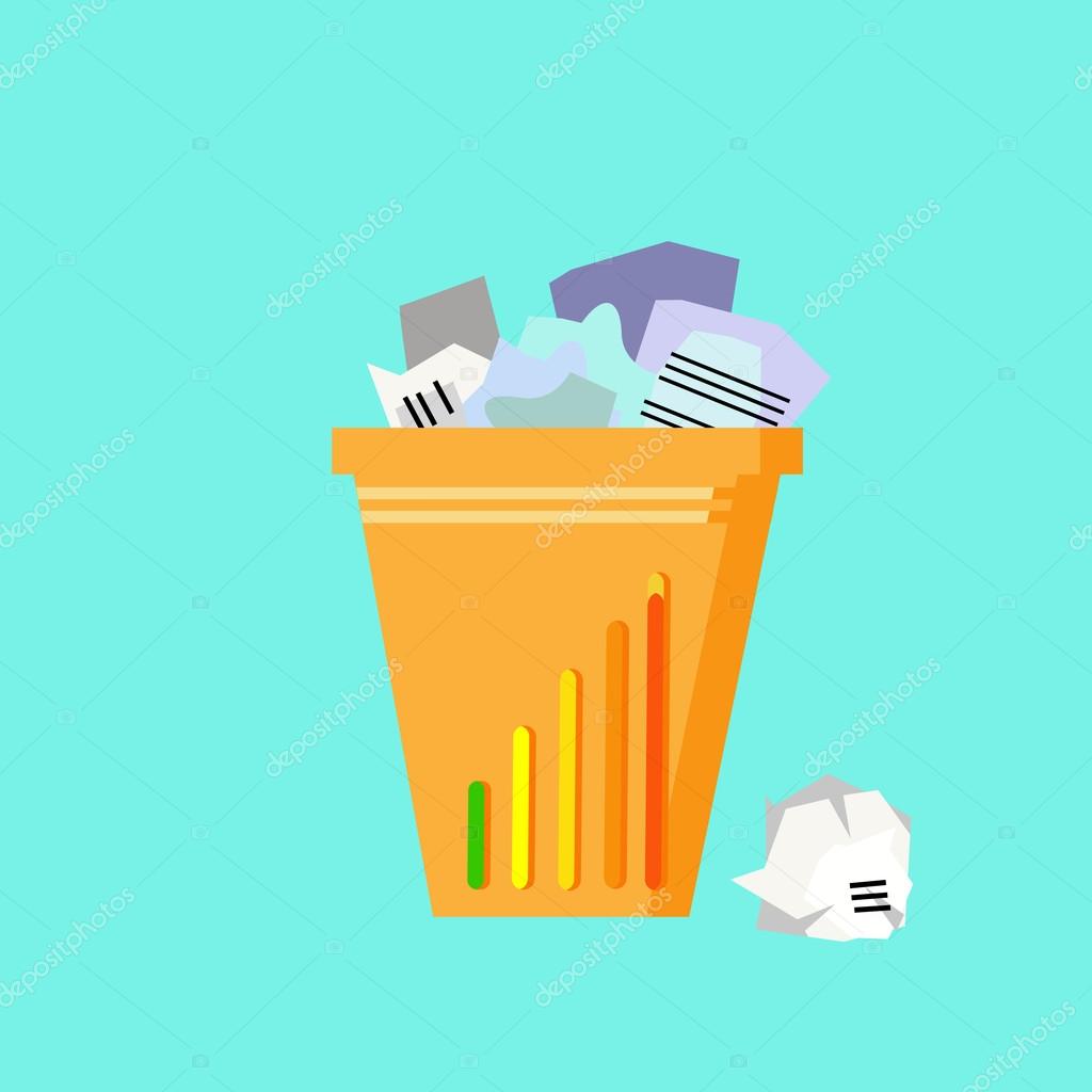 Recycle Bin with Garbage Stock Vector Image by ©mast3r 90401836