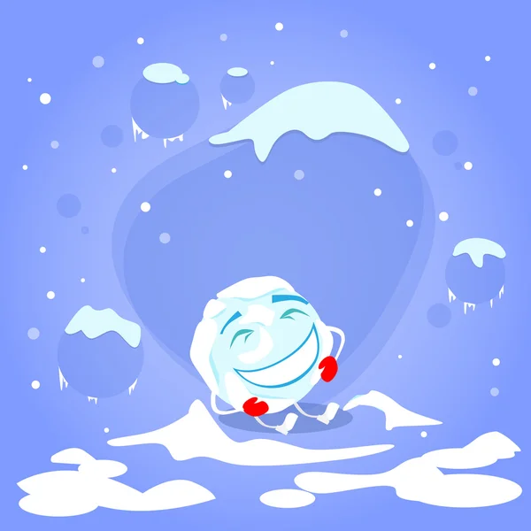 Natale Snowball personaggio — Vettoriale Stock