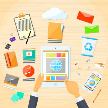 Tablet ile uygulama ve iş adamı