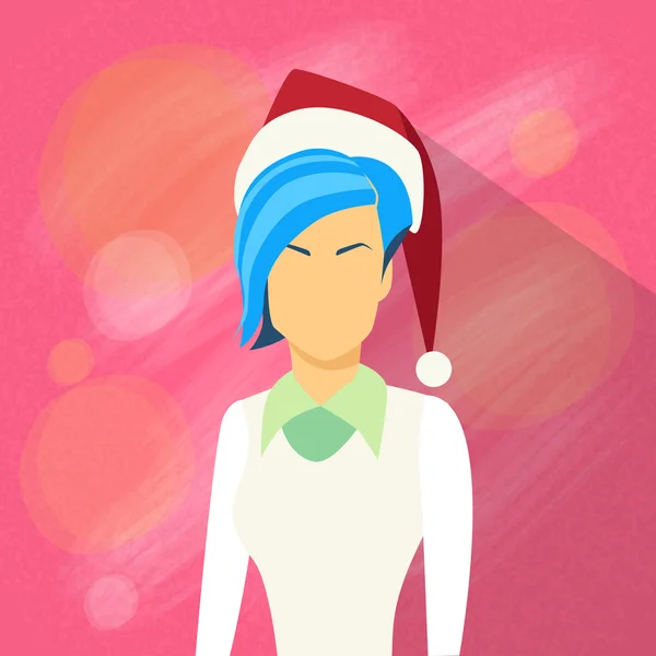 Businesswoman in Santa Hat — Stock Vector