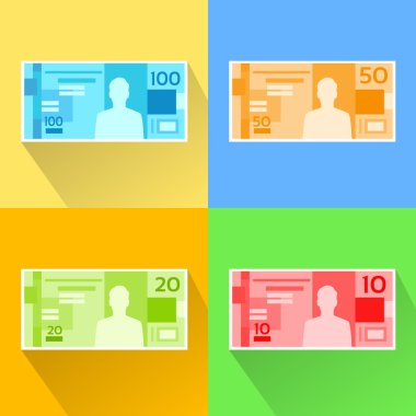 Brezilya gerçek banknotların Set