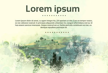 Kırsal manzara kartı