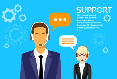 Teknik destek iş insanlar grubu