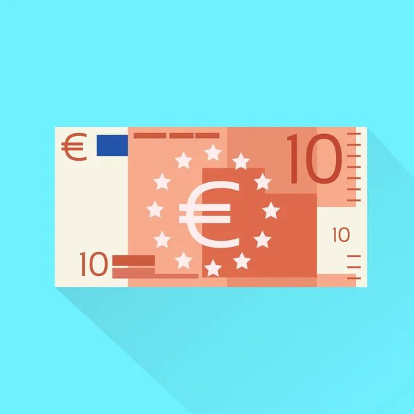 Ten Euro Banknote — Stok Vektör