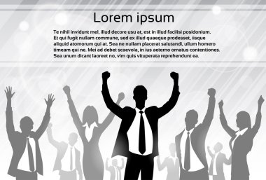 iş adamları ile eller yukarı