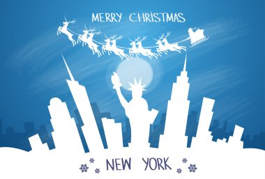 Santa Claus kızağı ve New York