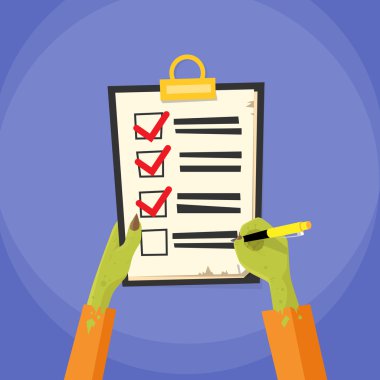 İstek listesi kontrol zombi eller