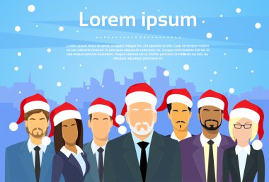 İşadamı patron grup iş adamları ile