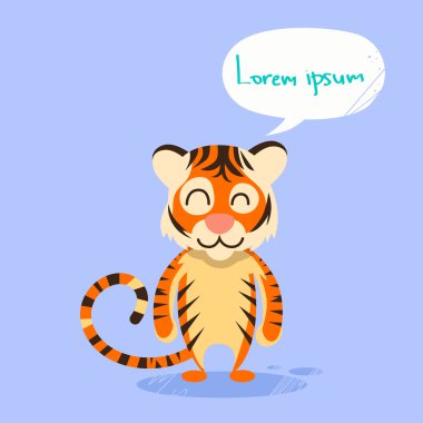 karikatür tiger şekil