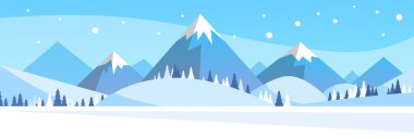 Kış dağ orman manzara