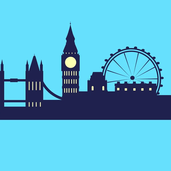 Abstract Skyline London City — Stockvector