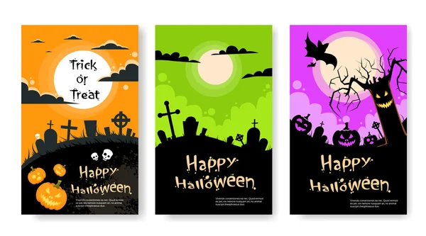 Tarjeta de invitación fiesta de Halloween — Vector de stock