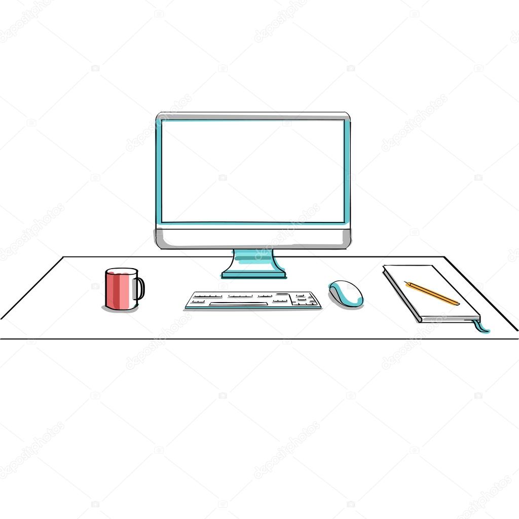 Computer Screen on table