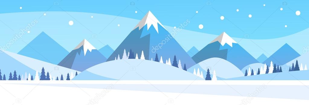Winter Mountain Forest Landscape