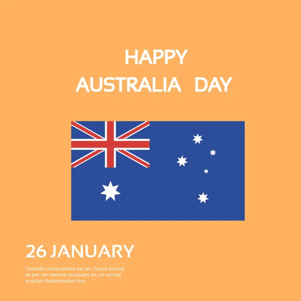 Journée de l'Australie avec drapeau national — Image vectorielle