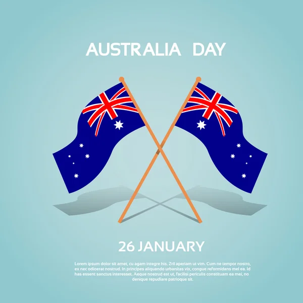 Ausztrália nemzeti két zászlók — Stock Vector