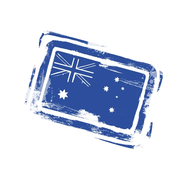 Australië dag stempel met vlag — Stockvector