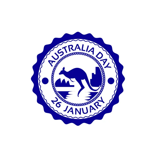 Australia Day en kangoeroe stempel — Stockvector